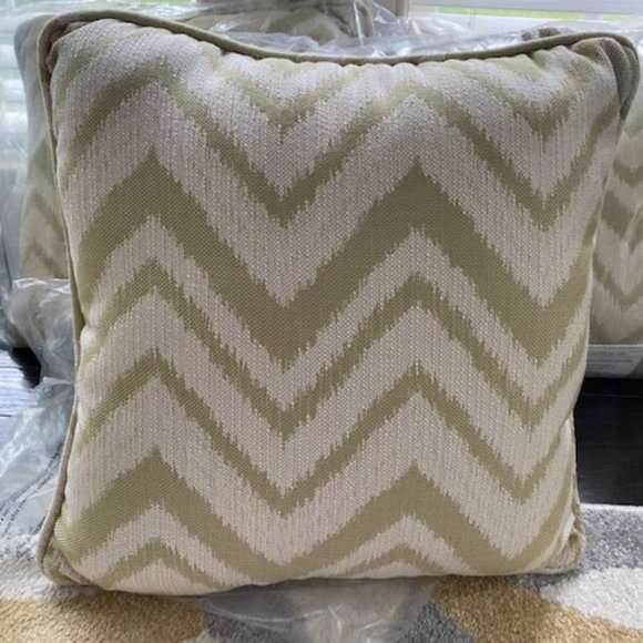 Sunbrella Cream and Sage Green Pillows - Picture 1 of 3
